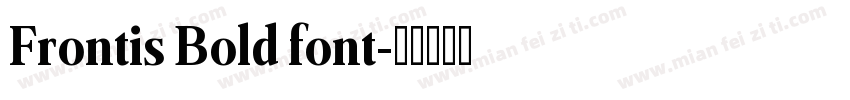 Frontis Bold font字体转换